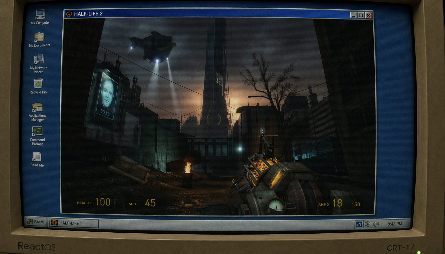 Half-Life 2 运行在 ReactOS 上