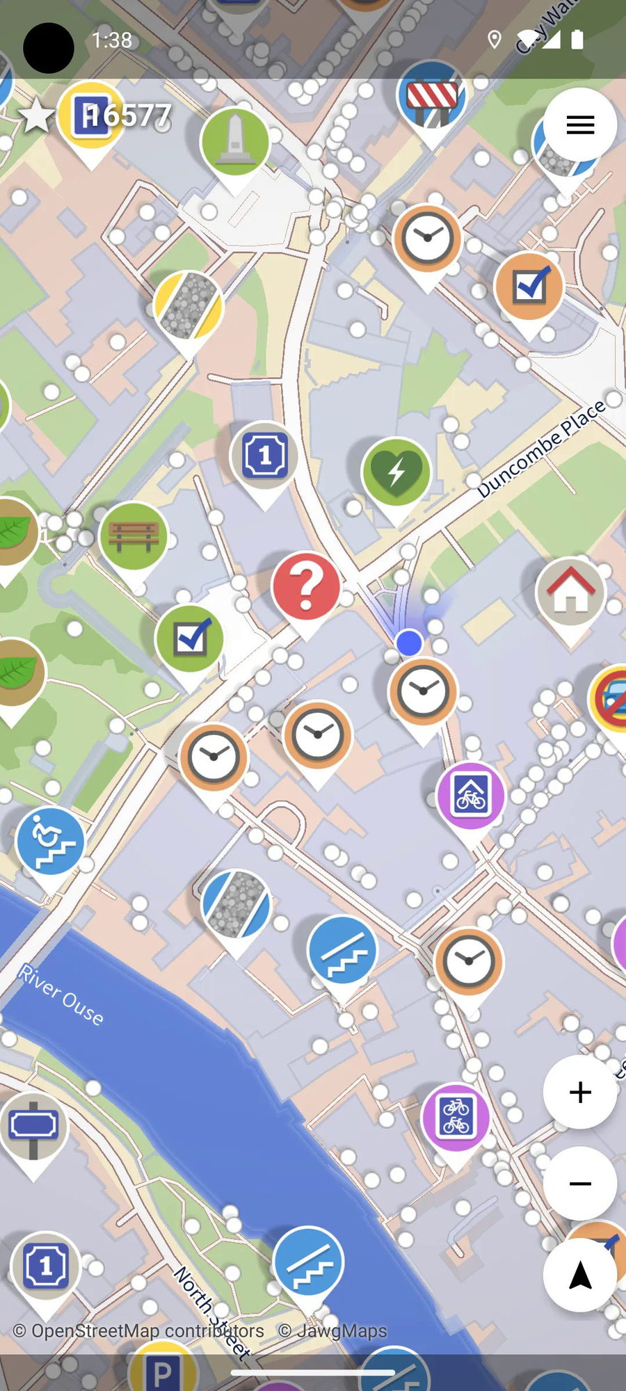 StreetComplete的任务地图界面