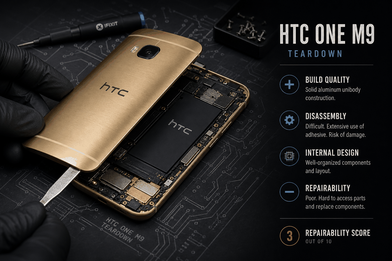 iFixit 拆解川普手机实锤：金漆之下，就是一台 HTC