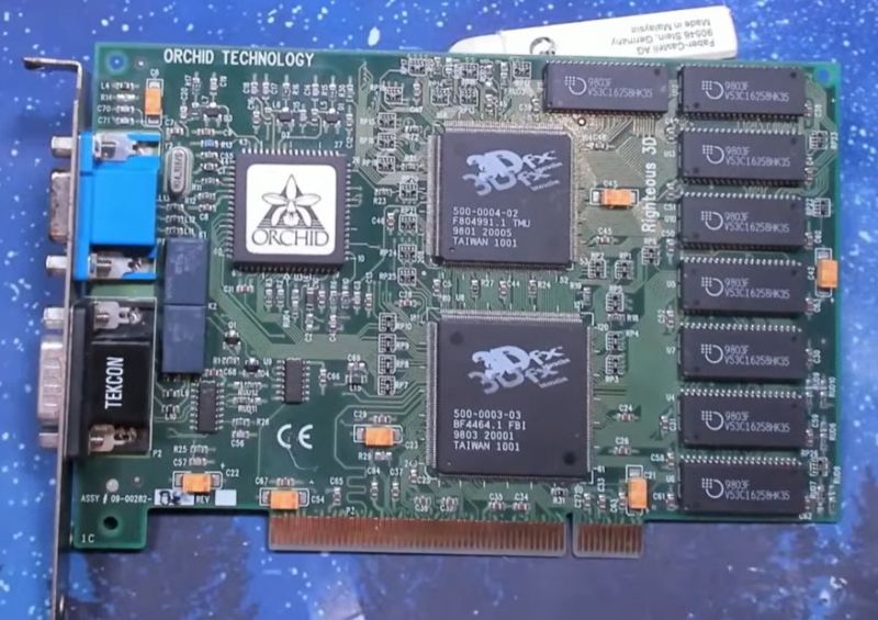 Orchid Righteous 3D Voodoo 显卡，搭载 ICS5342 RAMDAC