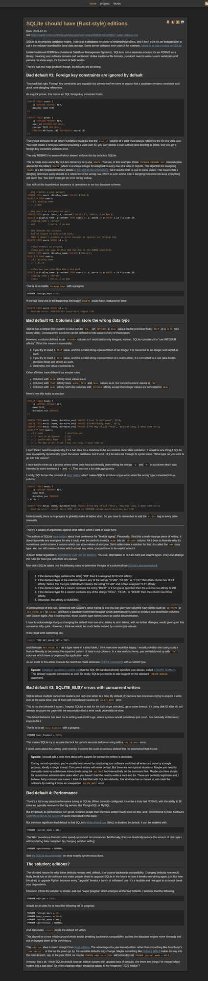 SQLite 该不该像 Rust 一样搞 editions？一个 214 分的 HN 热帖背后的兼容性哲学