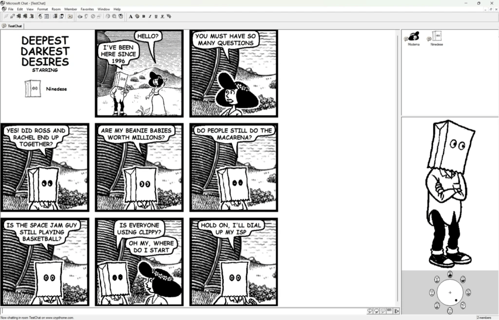 Comic Chat 界面截图