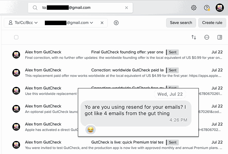 Saul 向 TestFlight 用户群发垃圾邮件