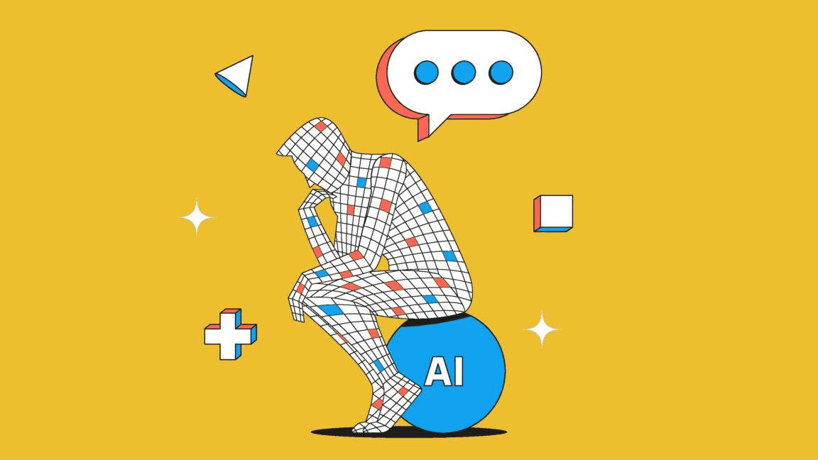 AI 沉思插画