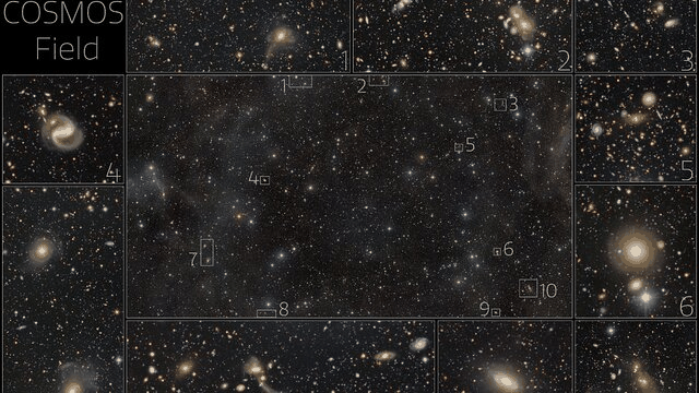 深场图中选出的星系特写