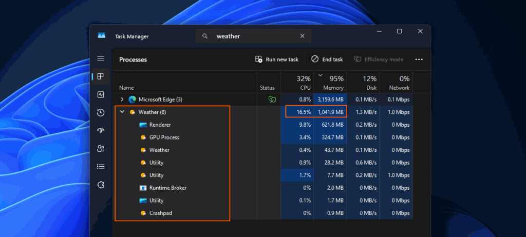 Windows 11 Weather app architecture