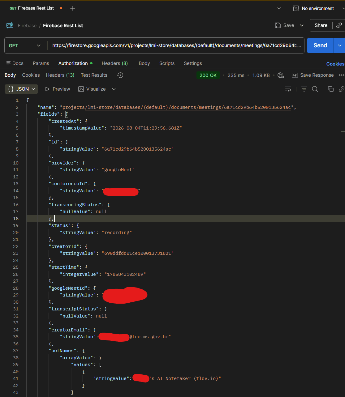 Database Screenshot