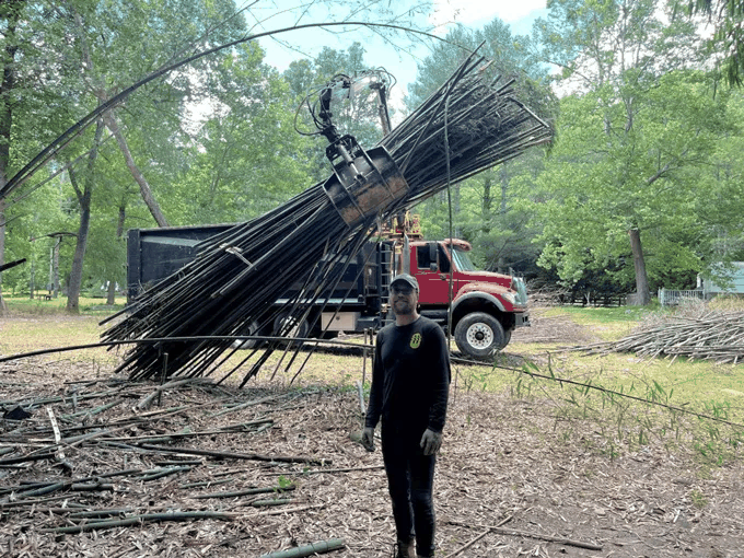 Advocate observing growth in Henon bamboo grove