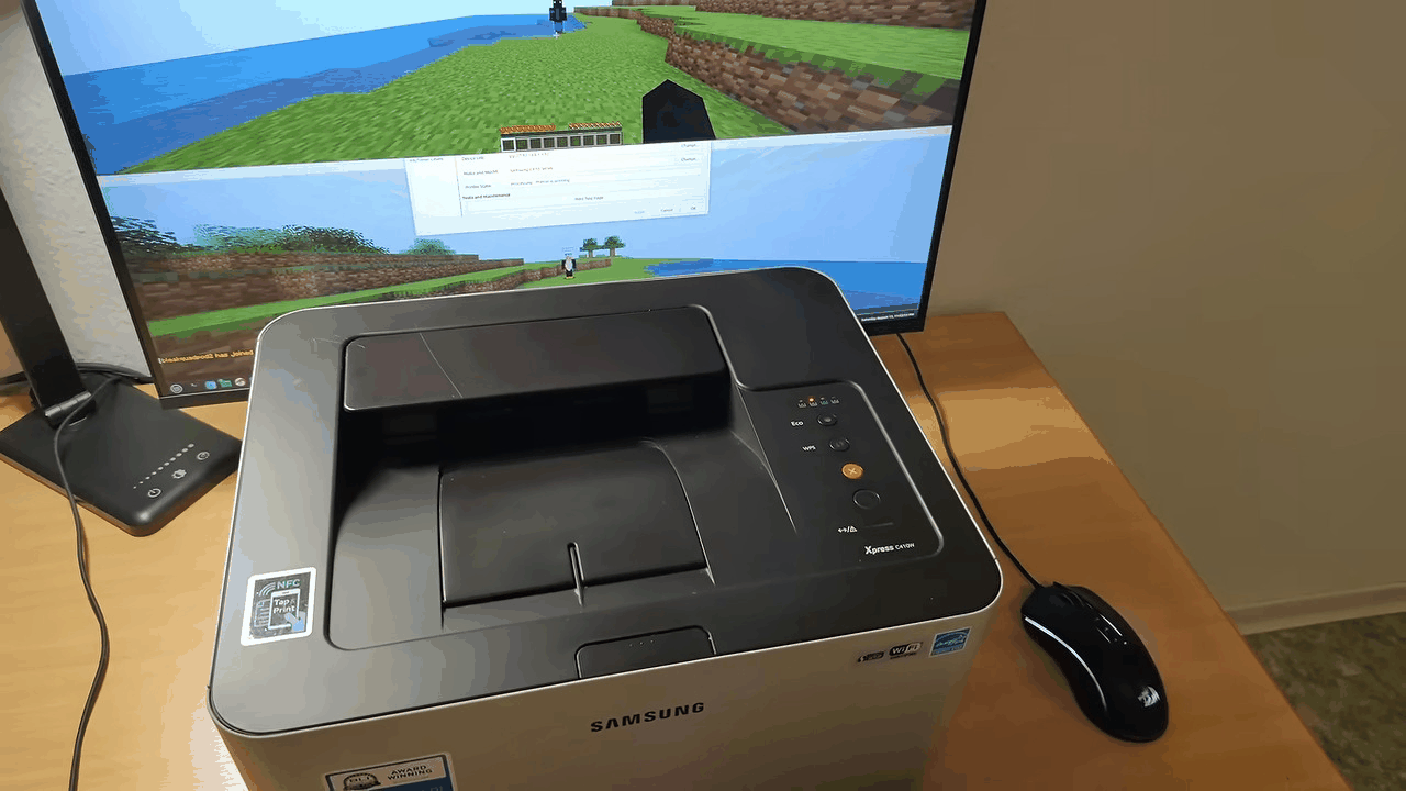 三星打印机运行 Minecraft 服务器
