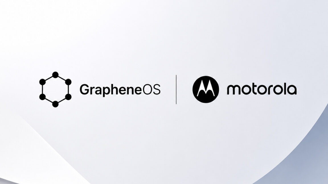Motorola 与 GrapheneOS 合作宣传图